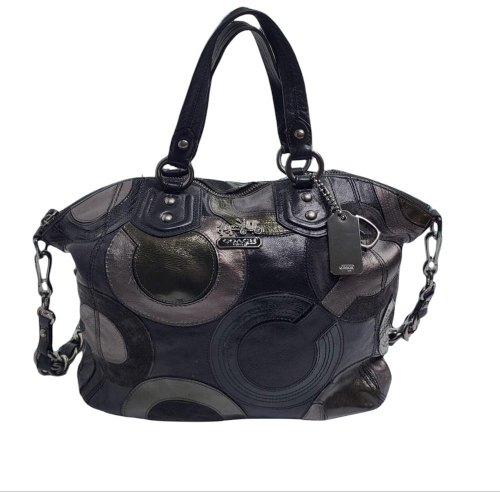 🍂LIMITED EDITION EX LARGE COACH HANDBAG W/ CHAIN STRAP